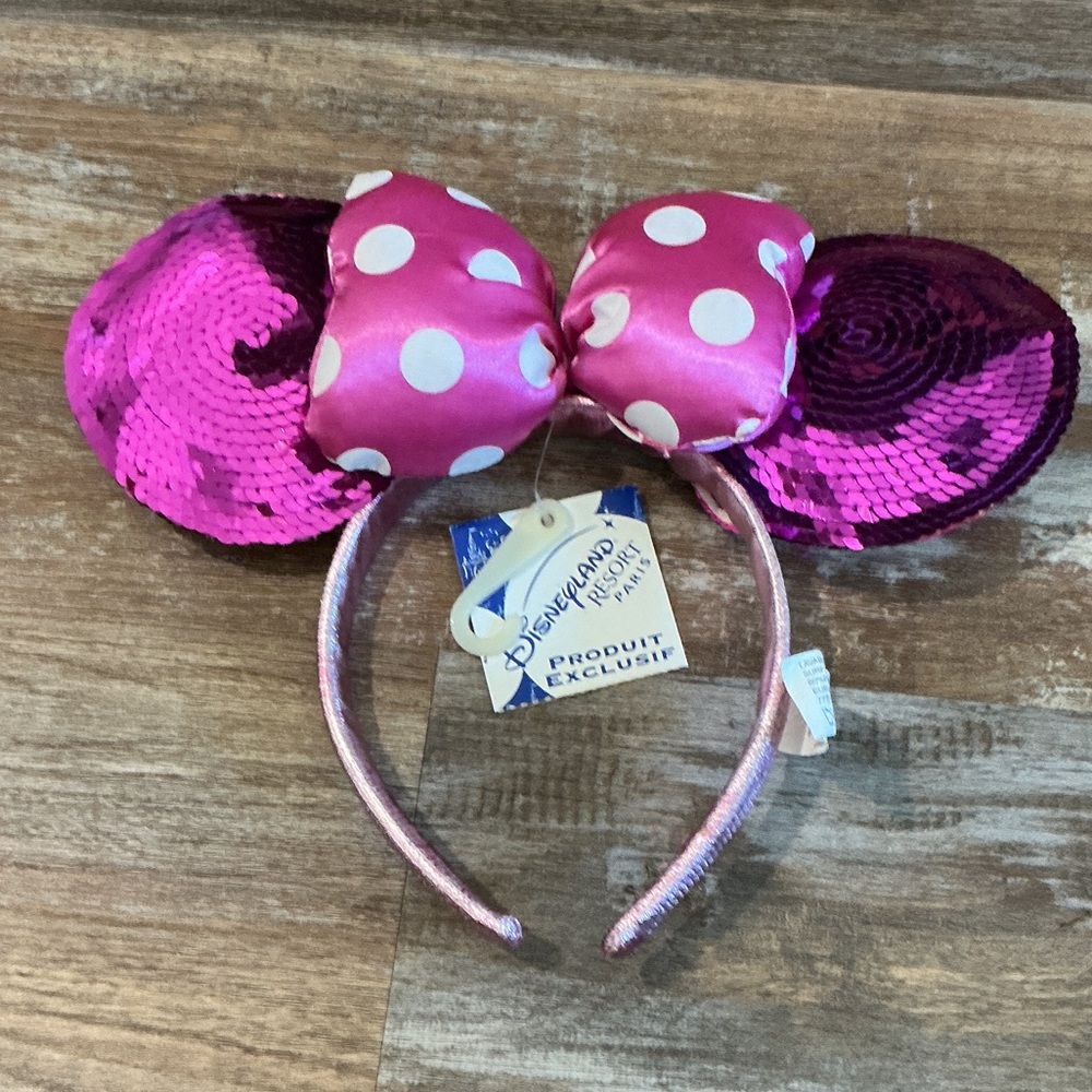 Disney Pink and Purple Sequin Minnie Mouse Ears